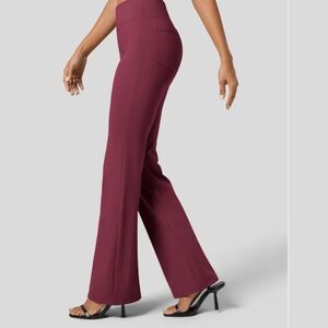 Women's Burgundy Flared Pants